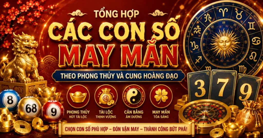 Tổng hợp các con số may mắn theo cung hoàng đạo thiên văn
