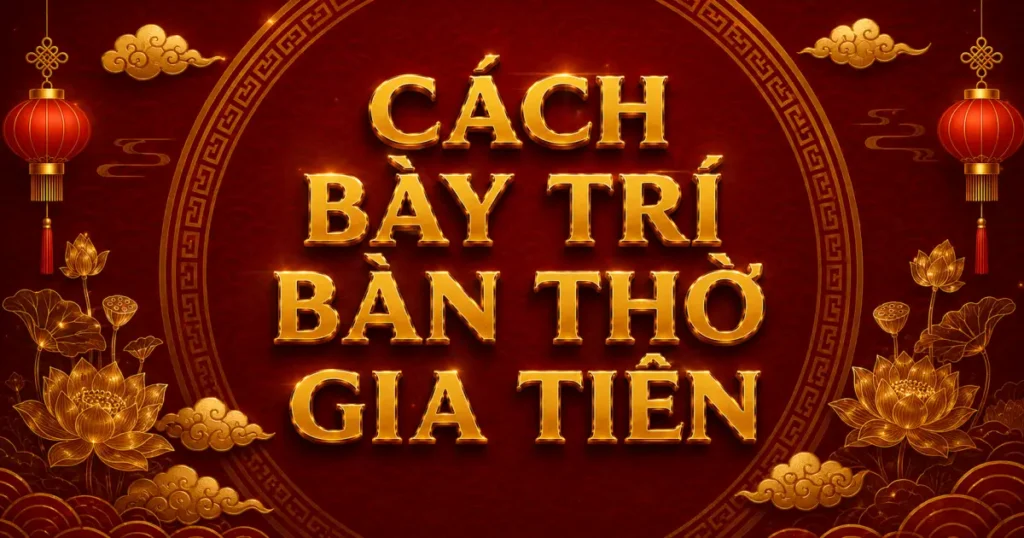 Cách bày trí bàn thờ gia tiên chuẩn phong tục