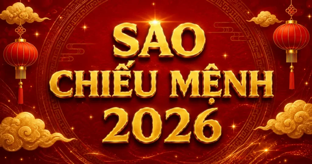 Bảng sao chiếu mệnh 2026 chuẩn cho 12 con giáp