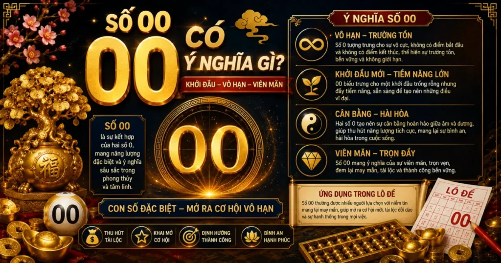 Số 00 có ý nghĩa gì theo quan niệm dân gian và phong thủy